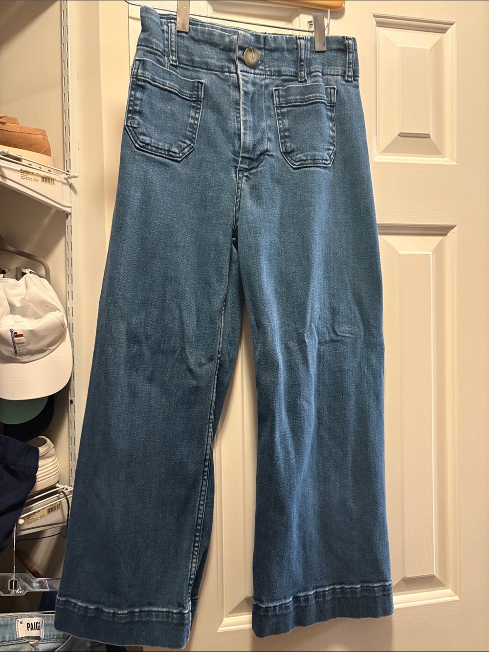 Anthropologie Wide-Leg Jeans in Medium Blue Wash